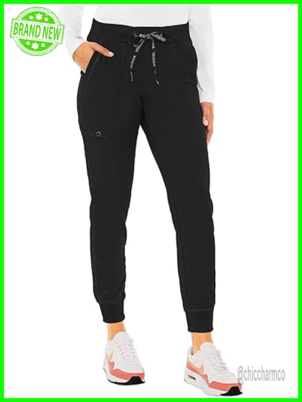 Med Couture Scrub Pants Women Cargo Jogger 5 Pockets Lightweight Ultra Soft